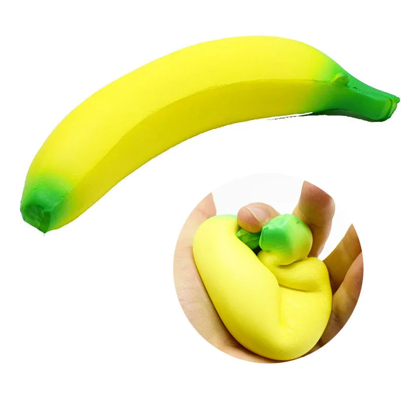 Anti-Stress Squish Banana Toys Slow Rising Jumbo Squishy Fruit Squeeze Toy Funny Stress Reliever Antistress Reduce Pressure Gift