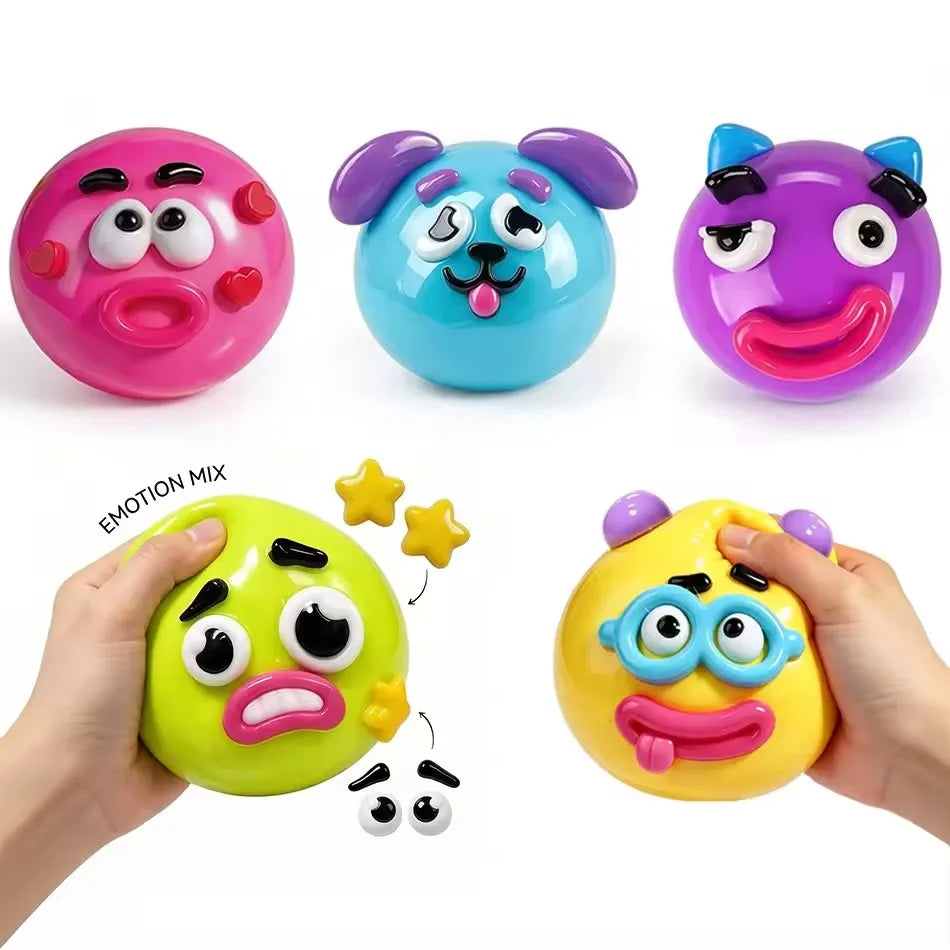 In Stock 5 Styles Smushers Curiosities Dog Face Swap Squishy Toy Squeeze Toys Stress Relief Decompression DIY Toys