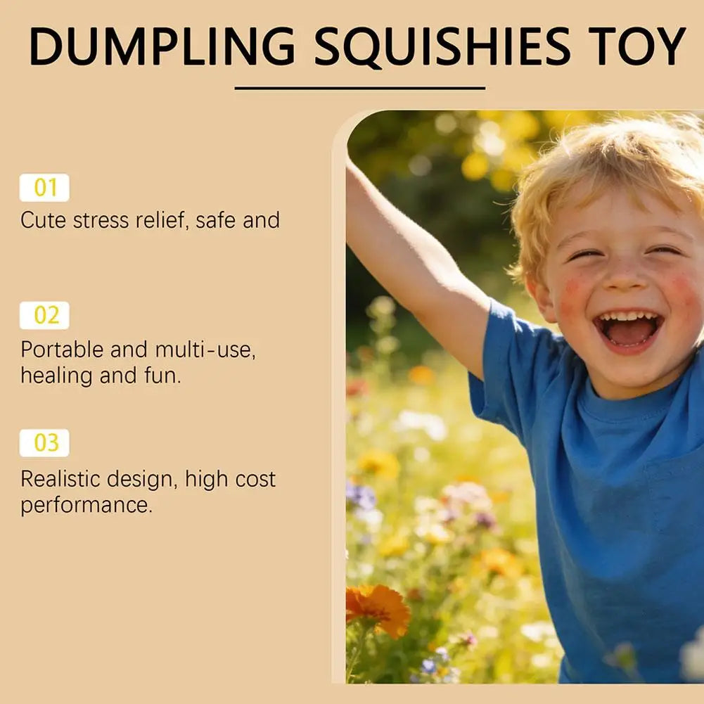 Glitter Slow Rising Dumpling Stress Relief Ball Steamed Bun Squishy Toy Stretchy Reusable Decompression Toy Office Travel Gift