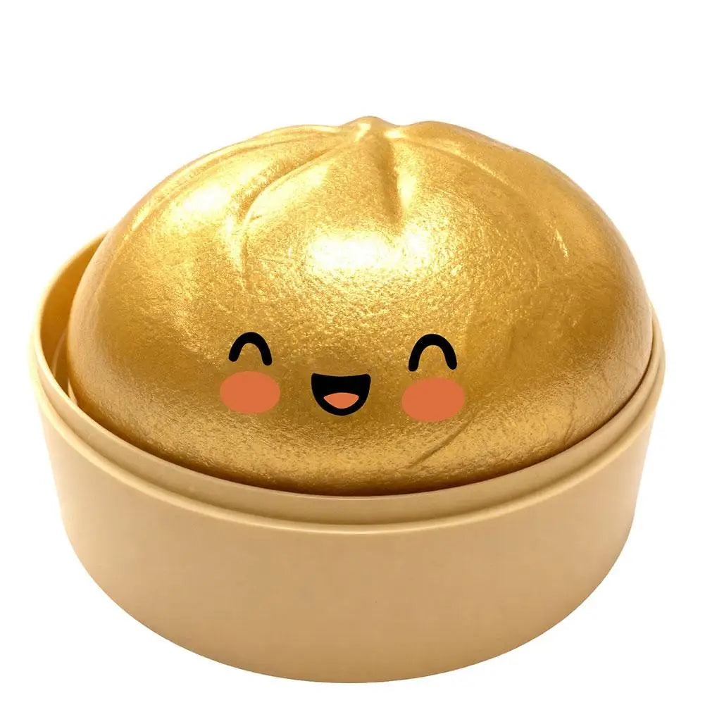 Glitter Slow Rising Dumpling Stress Relief Ball Steamed Bun Squishy Toy Stretchy Reusable Decompression Toy Office Travel Gift