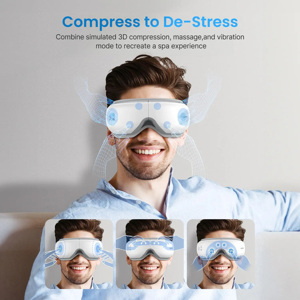 Transform Your Self-Care Routine with the RENPHO Eyeris 1 Eye Massager - Heat & Bluetooth for Ultimate Relaxation