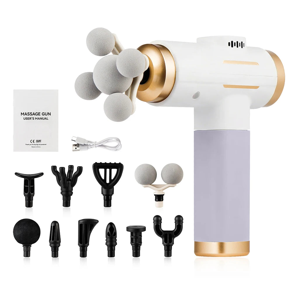 99-Level Electric Massage Gun - High-Frequency Vibration Device for Deep Tissue Muscle Relief in Arms and Legs