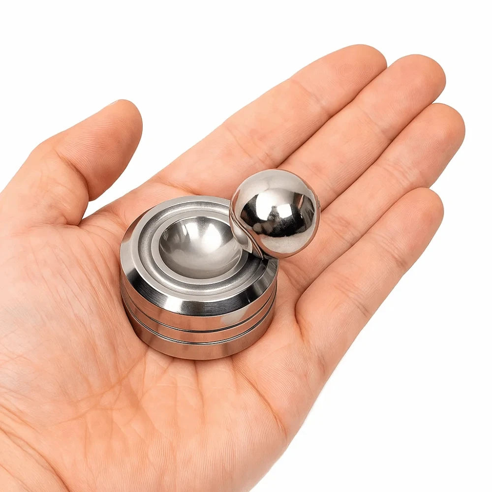 Adult Desktop Stress Relief Metal Fidget Toy Decompression Hypnosis Rotary Gyro Fingertip Toy Kinetic round Spinner Kids Gift