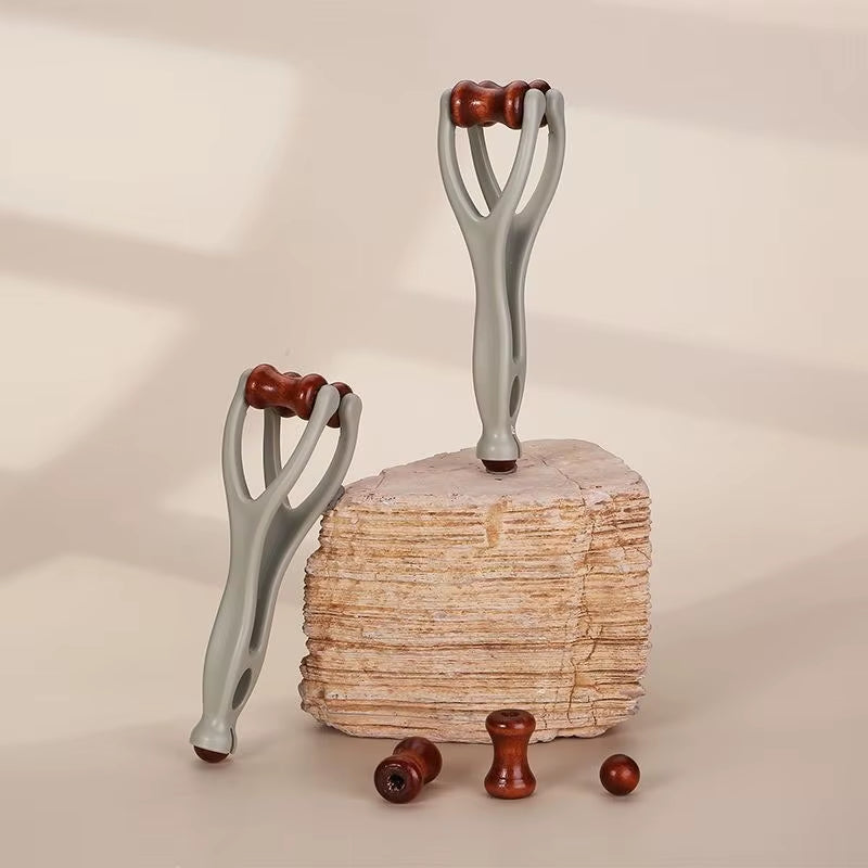 Finger Massager Wooden Roller Acupressure Tool for Hand Joint Relief Finger Stretching Exercise