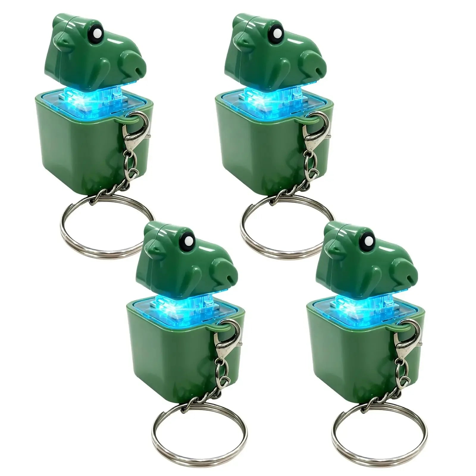 Frog Croaking Fidget Toy Frog Croaking Keychain with Sound LED Lights Stuff Fun Gift for Kids Boys Girls