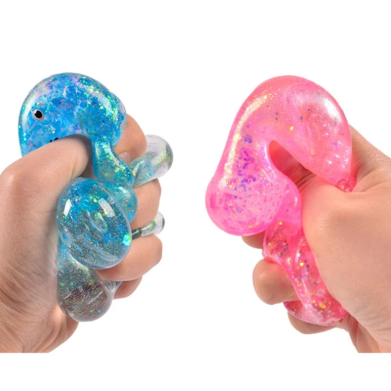 Fidget Bear Toy Squishys Glitter Gummy Bear Small Cute Animal anti Stress Fidget Splat Decompressions Vent Squeeze Toy 2026 New