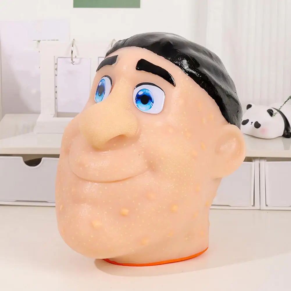 Man Head Pimple Popping Toy with Tweezers Anxiety Stress Relief Acne Popping Blackheads Removal Decompression Sensory Toy